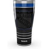 Tervis Traveler NHL New York Rangers - Night Game Triple Insulated Tumbler Travel Cup Keeps Drinks Cold & Hot, 30oz, Stainless Steel