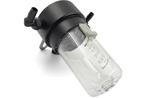 K-MOTOR PERFORMANCE Oil Catch Can Tank with 3/8 and 1/2 Barb Adapters | K-MOTOR