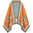 EXTREE Scarfs for Women Pashmina Silky Shawl Wrap for Evening Dressing Blanket Open Front Poncho Cape