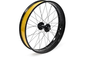 ZTZ 20/26 x 4.0 inch Fat Tire Bike Front Wheel, Aluminum Alloy Bike Rim, 36H High-Strength Fat Bike Wheelset, 135mm Hub, 9mm Quick Release, Disc Brake, Perfect for Snow, Beach, eBikes