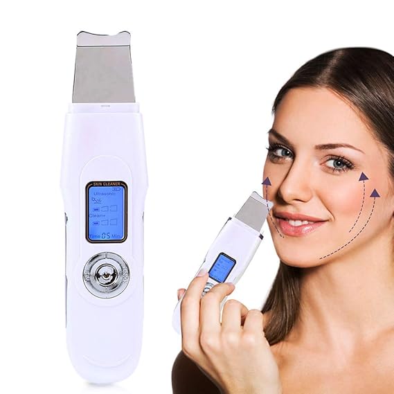 Miji Facial Skin Scrubber, Rechargeable Portable Gentle Skin Cleaner Anion Face Skin Peeling Skin Rejuvenation Beauty Device,