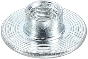 uxcell M6 T-Nuts, 12pcs Carbon Steel Tee Nut Round Base Weld Nuts 6mm Height Through Hole Flange Insert Female Thread Plate N