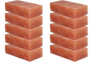 SALT N SOUL Himalayan Salt Brick 8x4x2 | Himalayan Salt Block for Sauna | Himalayan Salt Tile for Spa, Dry Age, and Home Decor | Salt Block. (2)