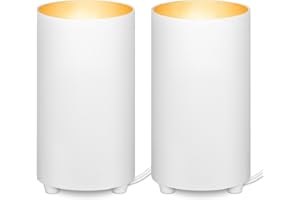 SUNVIE 2 Pack Up Lights Indoor Floor Can Light, Uplighting Indoor Spotlight Accent Lighting with 2700K GU10 LED Bulbs, 5W Uplights Floor Spot Light for Home Plant, 5.9 FT Plug Cord & Foot Switch