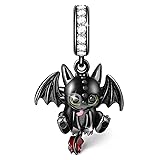 Annmors Black Plated Little Dragon Charm 925