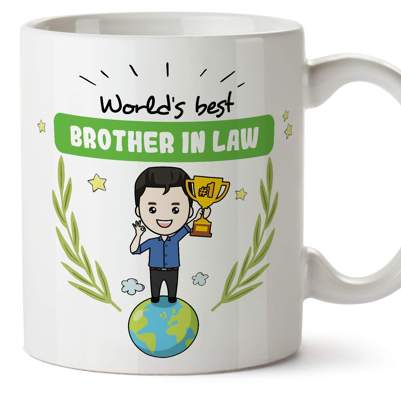 MUGFFINS Mug/Cup Brother in Law -Family World -Funny Gift/Present Idea -Tea/Coffee Ceramic Cup