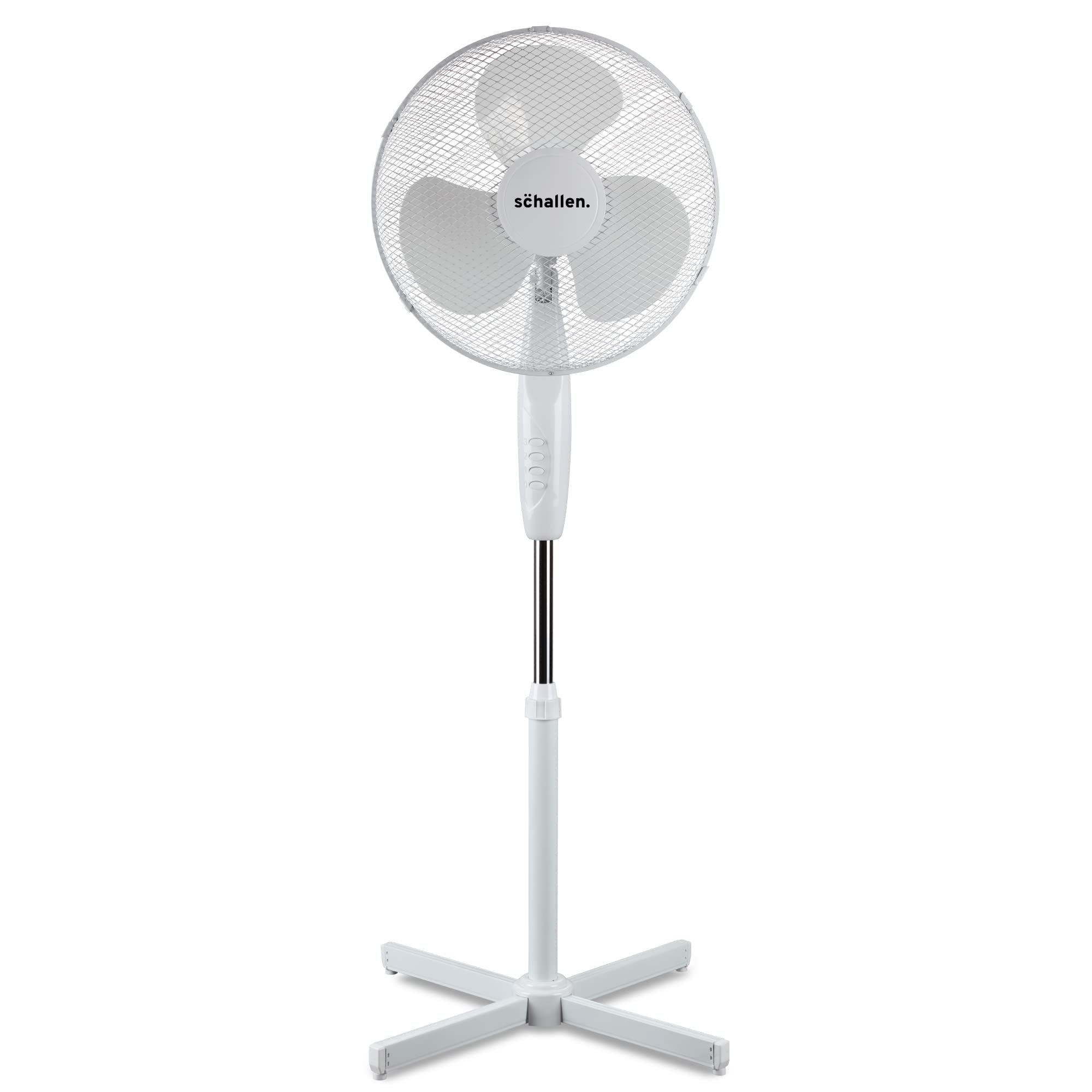 Schallen 16" Electric Oscillating Floor Standing Tall Pedestal Air Cooling Fan (White) — image 1