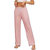 COLORFULLEAF Women's Pajama Pants Bamboo Rayon Wide Leg Yoga Sweatpants Breathable Soft Lounge Pants Sleep Bottoms