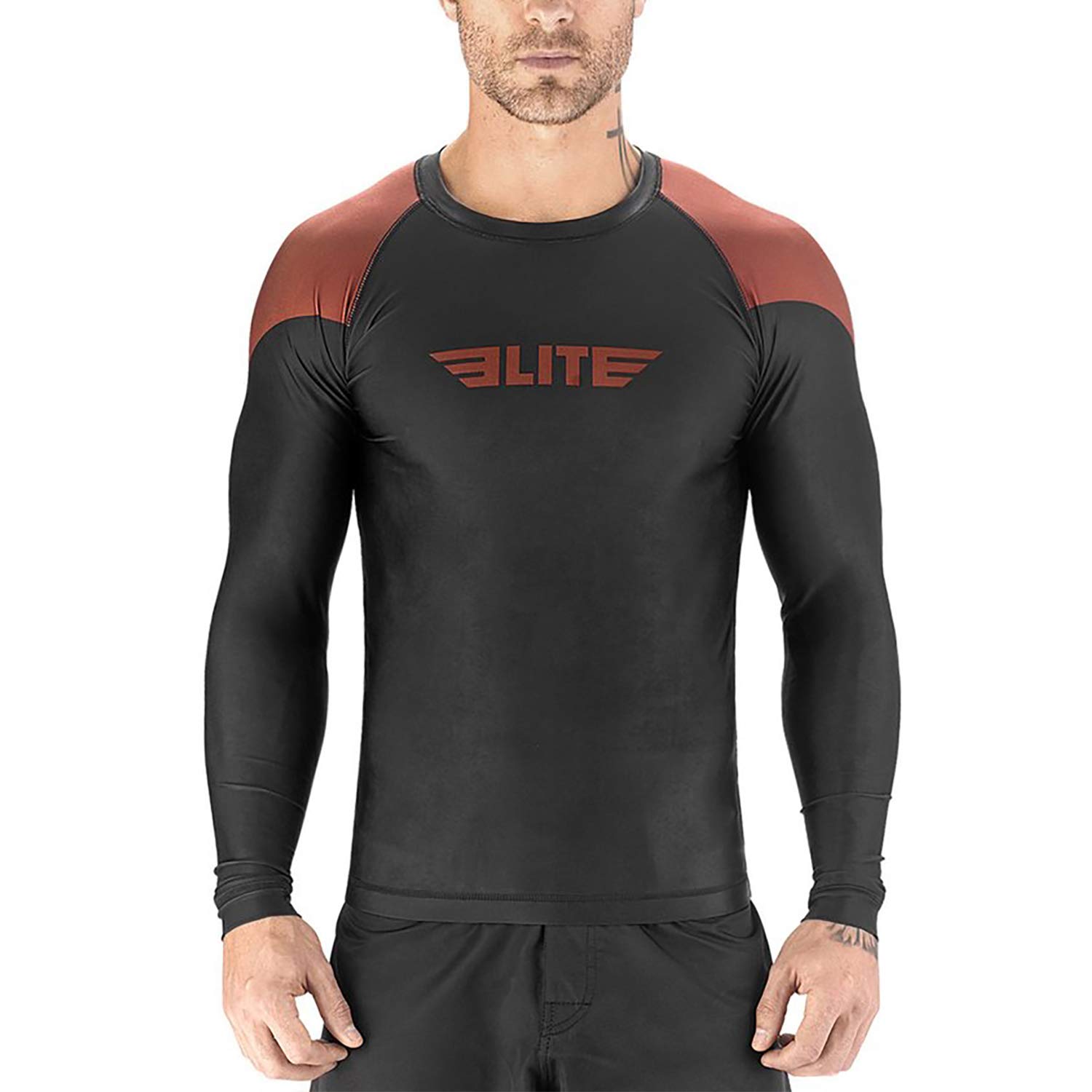 Max5 BJJ Jiu Jitsu Rash Guard Long Sleeve MMA No Gi Rash Guard Wrestling Compression Shirt