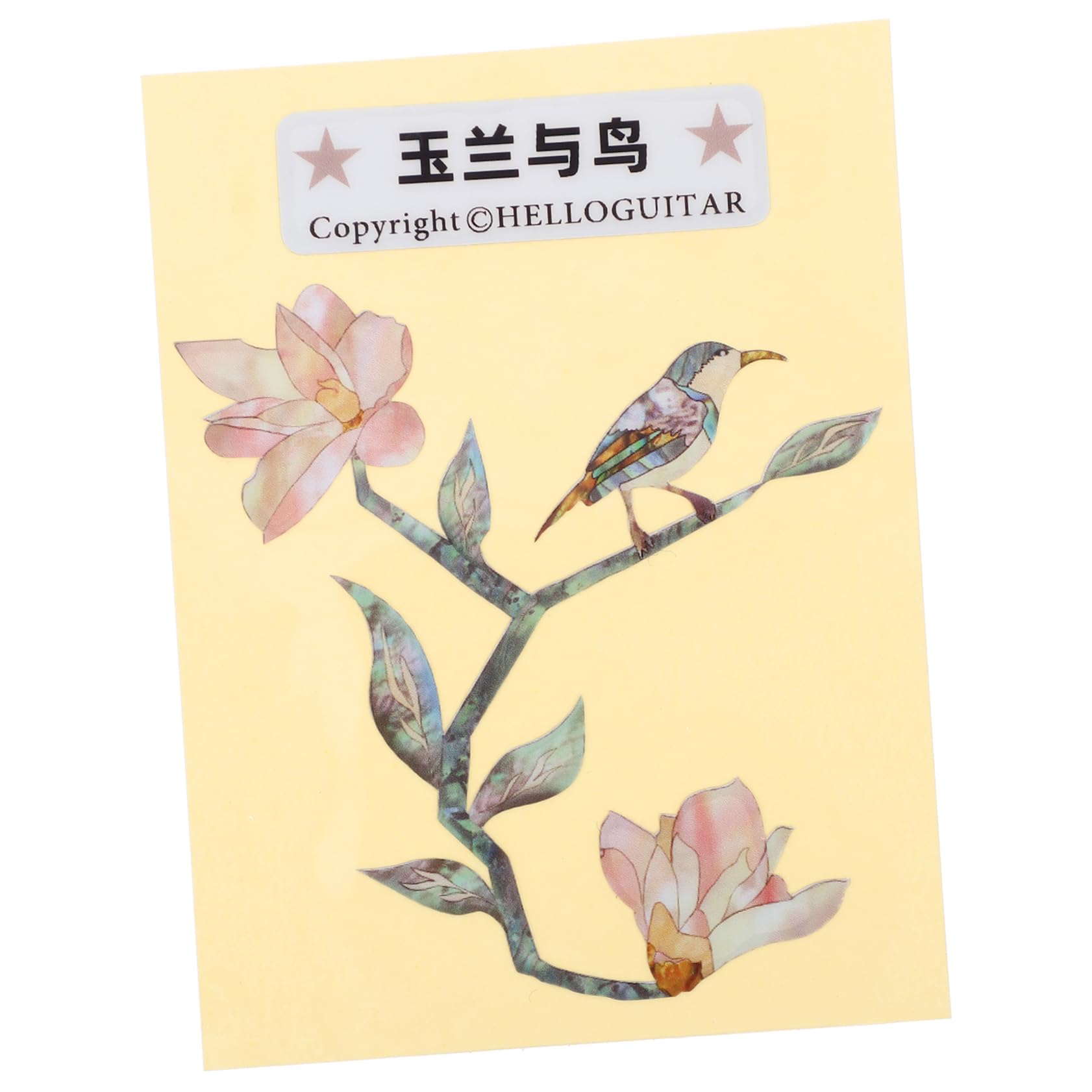 CORHAD Guitar Headstock Sticker Decal Electric Acoustic Guitars Headstock Decor Easy Application Removal