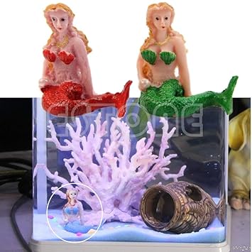 Hot Resin The Little Mermaid Aquarium Fish Tank Decorations