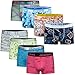 JINSHI Pouch Printed Low Rise Underwear Assorted Colors Boxer Briefs for Men 8 Pack Size L
