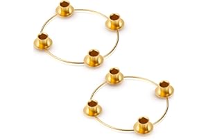 CHENGU 2 Pieces Advent Wreath Ring Candle Holder Christmas Ring Wreath Table Decoration Taper Metal Candle Holder for Christmas Advent Home Decor(Round Shape)