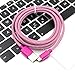 6ft Micro USB Cable,OKRAY 3 Pack 6.6ft/2m High Speed Micro USB 2.0 Data Cable Round Nylo Braided Charging Cord For Android,Samsung Galaxy Edge Note,HTC,Google Nexus,LG and more(Black White Hot Pink)