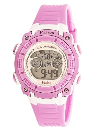 Vizion Digital Multi-color Dial Sports-Alarm-BackLight Watch For Kids-W-8017B-4