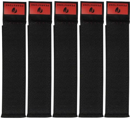 Pearstone 1 x 4" Rapid Close Wall-Mountable Cable Ties (Black, 5-Pack)