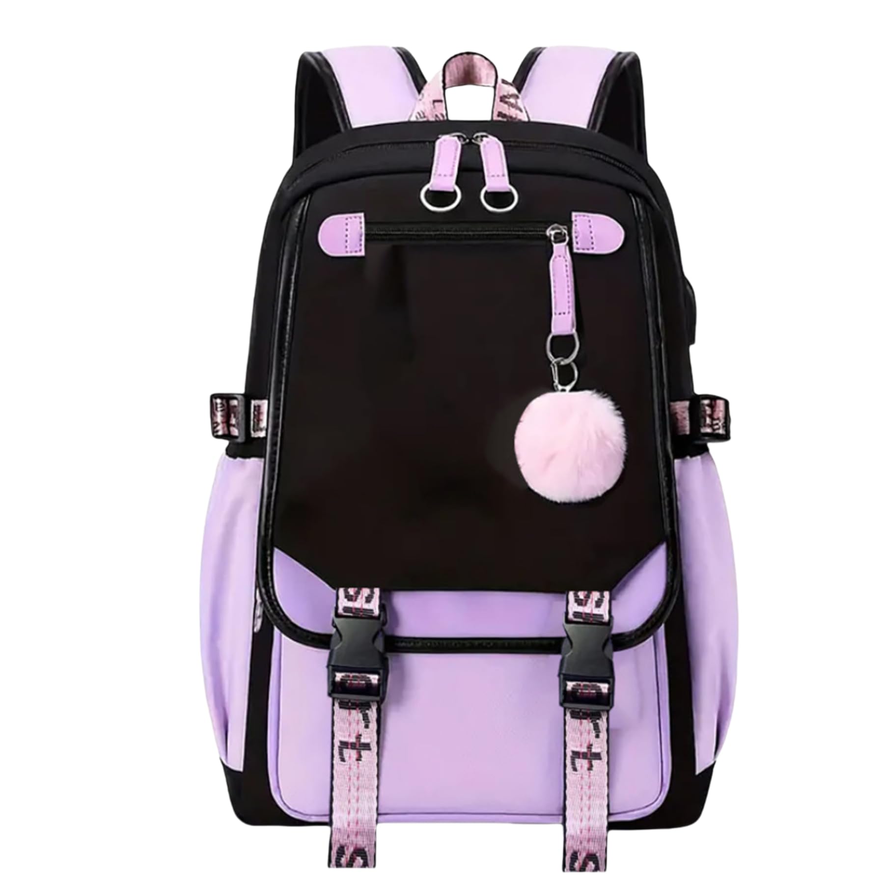 Photo 1 of Girls Backpack Color-blocking Schoolbags for Girls Lightweight Bookbag Middle-School Elementary Backpack 20L