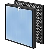 Pulluty HSP001 True HEPA Filter Replacements for Hathaspace Air Purifier Filters HSP001,4 in 2 H13 True HEPA Filter with Activated Carbon Pre-Filter,1 Pack