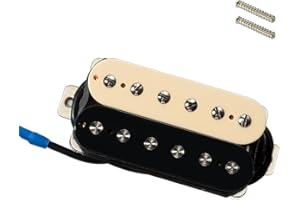 Phrilam Pro HH Alnico 5 6 non &6 adjustable Humbucker Bridge/52mm Pickups 8.8K for Electric Guitar, Zebra