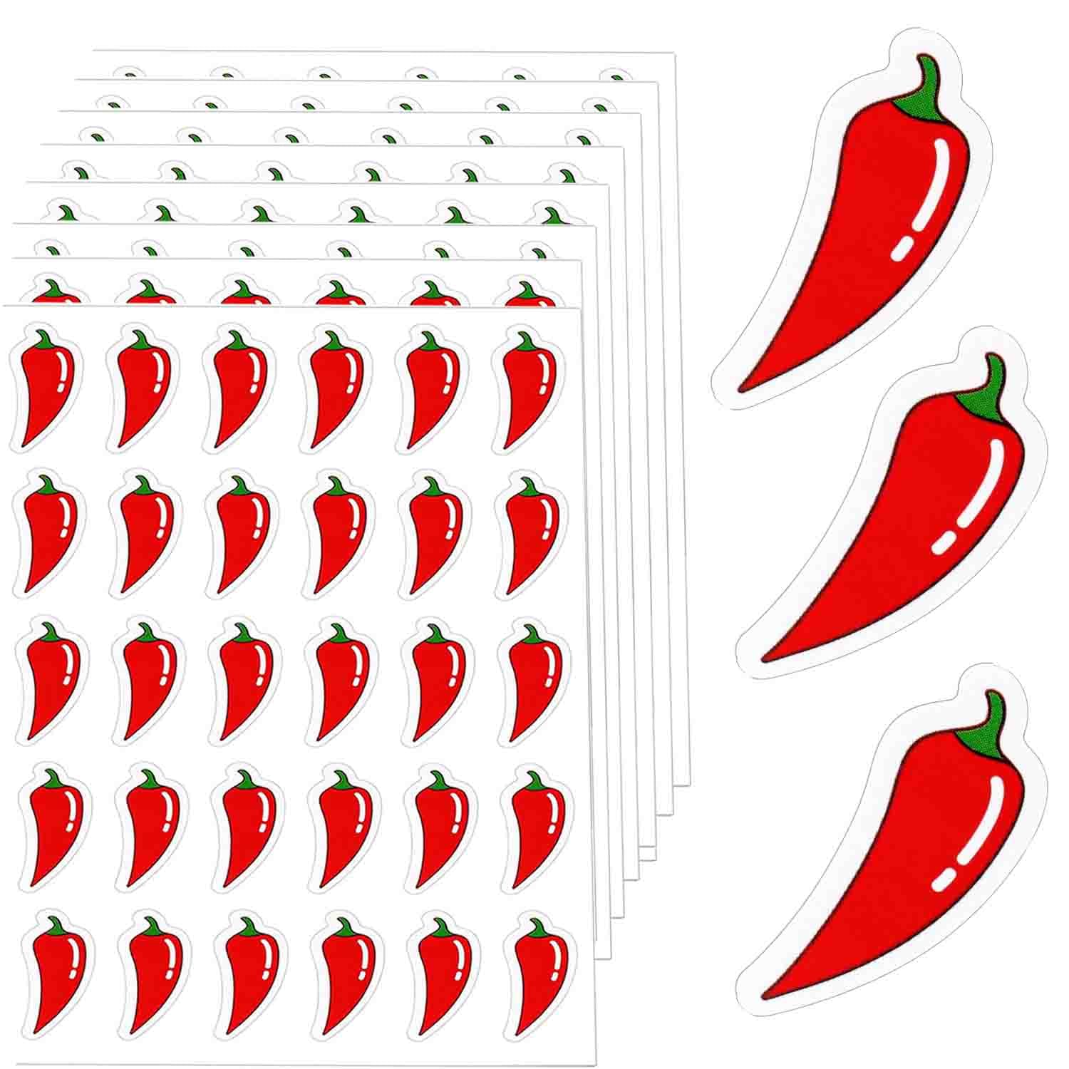 Photo 1 of 1200PCS Red Chili Stickers,Chili Cook Off Decoration,Spicy Stickers Self Adhesive Peel and Stick, Red Chili Peppers Sticker for Scrapbooking Chili Cook Off Decoration DIY Calendar Crafting