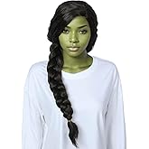 Linfairy Long Curly Wig Halloween Costume Party Cosplay Movie Wig for Women (Brown Black)