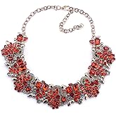 Zthread Bib Statement Necklace Colorful Glass Crystal Collar Choker Necklace for Women Fashion Accessories