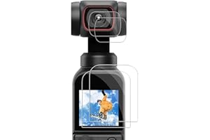 For DJI OSMO Pocket 1/2 Glass Screen Protector + Lens Protector Film for DJI OSMO Pocket 1/2 Camera 0.3mm Ultra-Thin Tempered