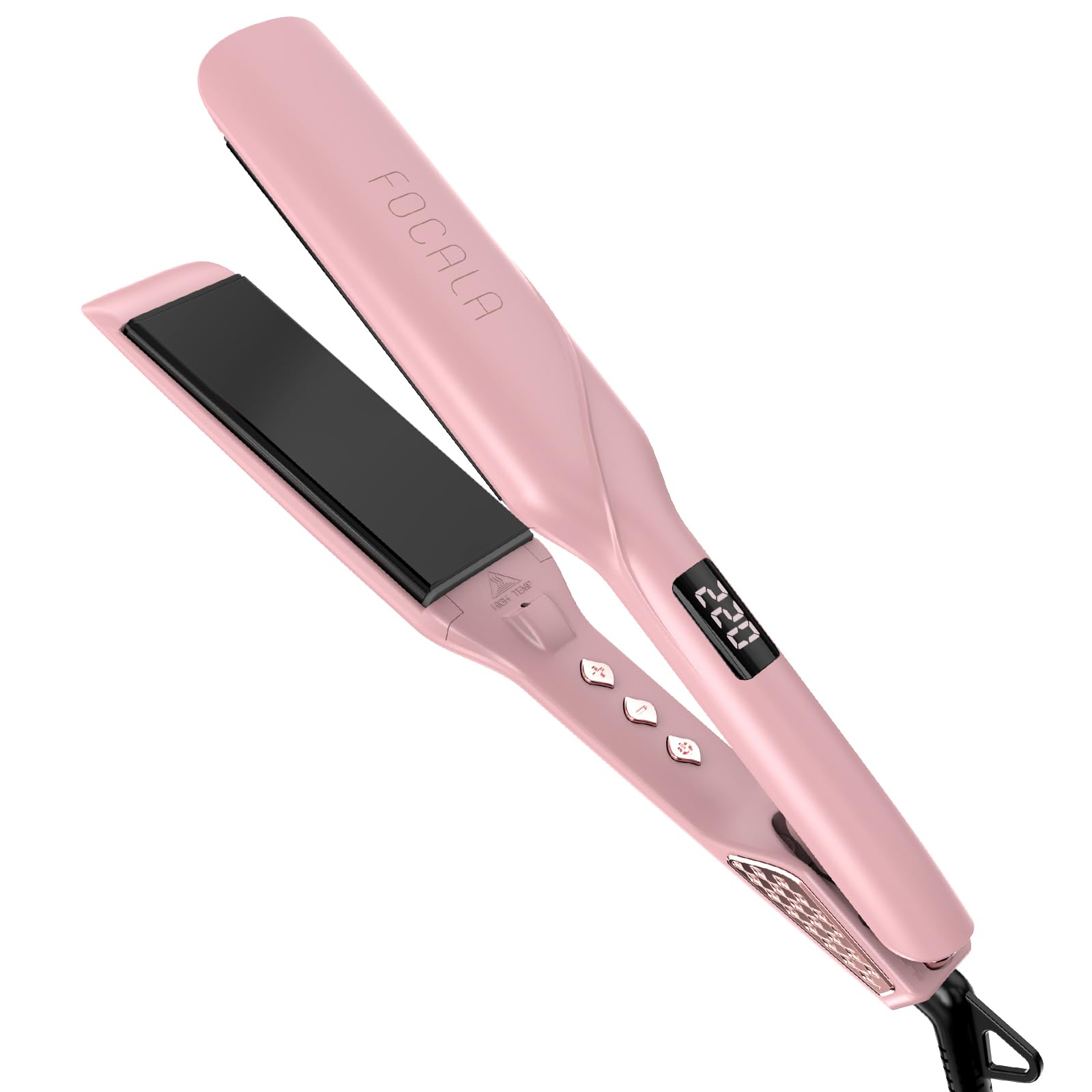 FOCALA Wide Hair Straightener Flat Iron 1.75 Inch - Professional Ceramic Flat Iron Fast Styling - Dual Voltage Hair Straightening Iron for All Hair Types