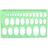 1Pcs 20cm Oval Ruler Drafting Template,Oval Line Drawing Ruler,Oval Tracing Drawing Ruler, Ellipse Template, Oval Stencil for Measuring Geometric Quilting Office School Supplies Formwork