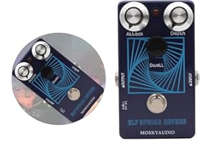 Vintage-Voiced Analog-Digital Spring Reverb Pedal for Guitar — True Bypass, Adjustable Pre-Delay (30–150ms), Dwell Decay Cont