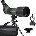 Celestron 52329 LandScout 80mm Angled Spotting Scope with Rubber Armour, Fully Coated Optics, 20–60x Zoom Eyepiece, Tabletop Tripod and Smartphone Adapter, Green