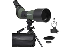 Celestron – LandScout 80mm Angled Spotting Scope – Fully Coated Optics – 20–60x Zoom Eyepiece – Rubber Armored – Tabletop Tri