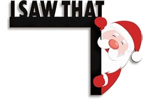 Pigort Christmas Door Toppers Funny Christmas Door/Window Coner Decorations Snowman Santa Windows Walls DIY Craft for Christmas Party Ornament (I Saw That)