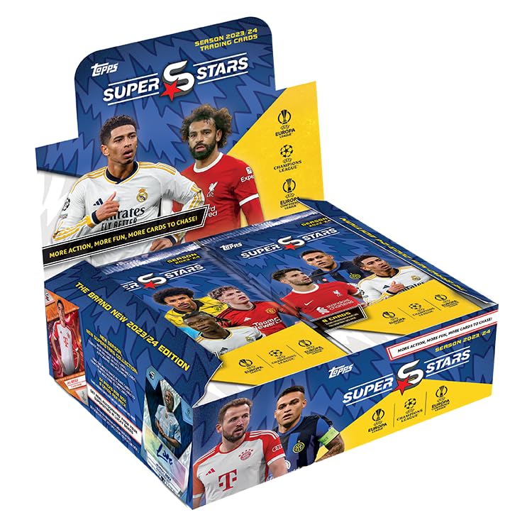 Topps UCC Superstars 23/24 - Full Box - 24 packets of UEFA Superstars 2024 (8 cards per packet/192 cards)