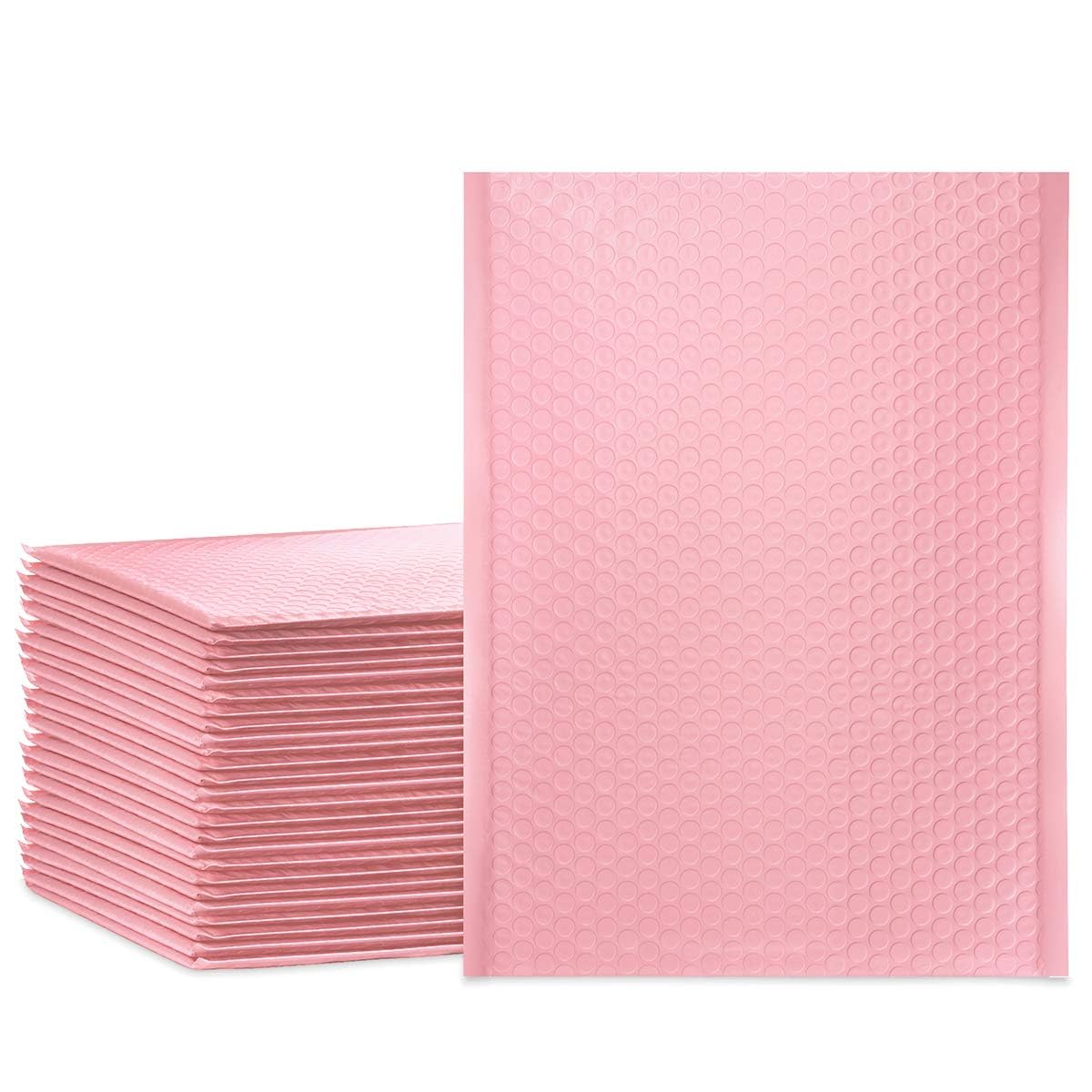 Photo 1 of UCGOU Large Bubble Mailers 9.5x14.5 Inch Light Pink 25 Pack Poly Padded Envelopes Large #4 Mailing Packages Opaque Packaging Postal Self Seal Adhesive Waterproof Boutique Shipping Bags for Clothes