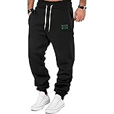 TAFLE Men's Fleece Sweatpants Warm Winter Pants Athletic Drawstring Jogger Pants with Pockets