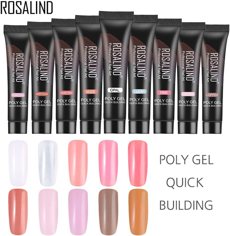 Jeeke Poly Gel Nail Extension Nail Builder Gel Trial Kit Professional Nail Glue