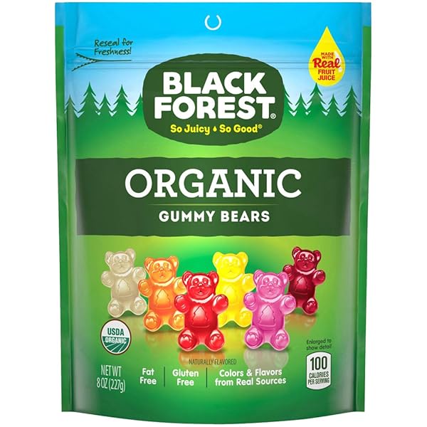 BLACK FOREST ORGANIC GUMMY BEARS, 8 OUNCE