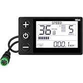 Meskliu Electric Bicycle LCD Display,S866 24V 36V 48V Display Meter Control Panel,ElectricBike Scooter Speedometer Odometer with 5Pin Connector