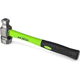 MADI Lineman Hammer, Electrician Hammer with Milled Dual Face and J-Hook Turning Notch, Balanced Utility Hammer with Ground Staple Puller for Poles, Conduit, and Hardware