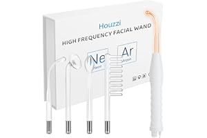 CUTIEWORLD High Frequency Wand, Portable Facial Device with 4 Different Tubes