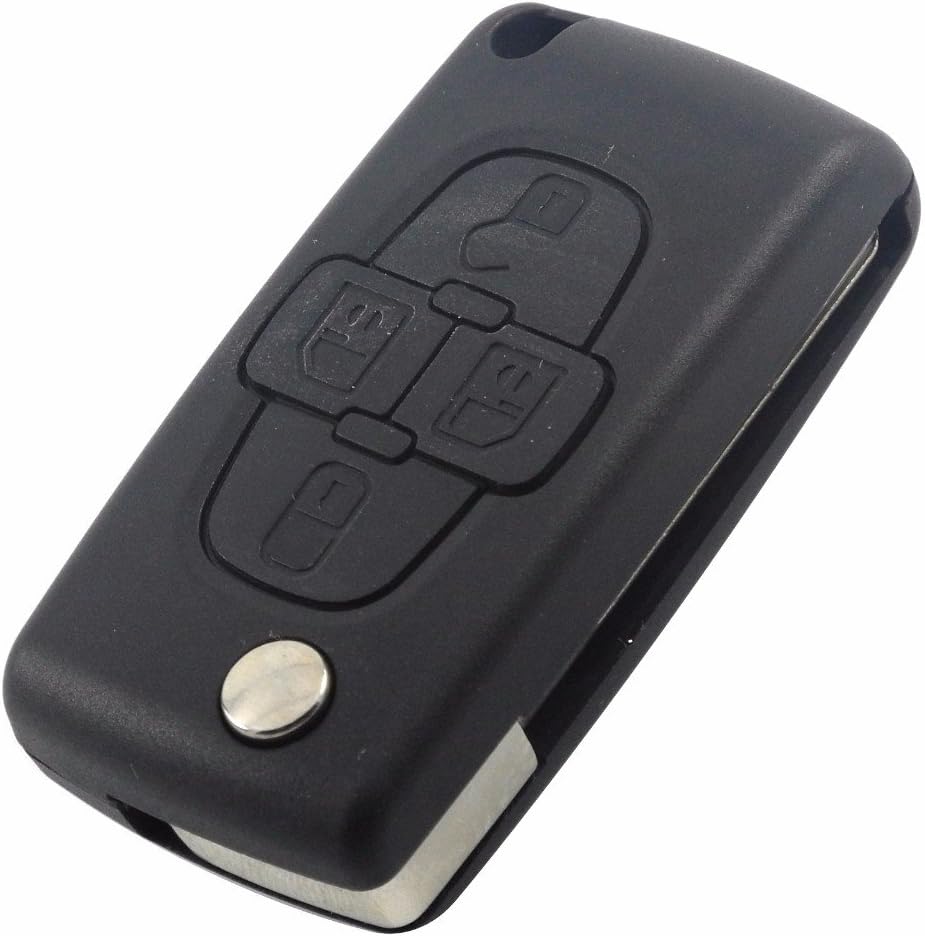 Carcasa Llave Mando Key con logo Peugeot 1007 4007 807 4 teclas ...