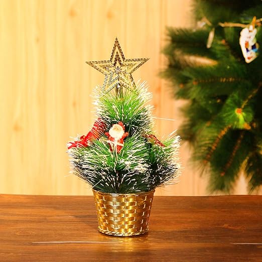 Amazon Com Artificial Tabletop Christmas Trees Artificial Small Christmas Tree Tabletop Christmas Decoration For Home Office Shopping Bar A H35cm 14inch Home Kitchen