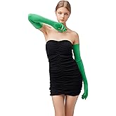 JOMOCARE Long Opera Party Gloves Elastic sun protection gloves, Cosplay Elbow Length Matte gloves 23 inches 58cm