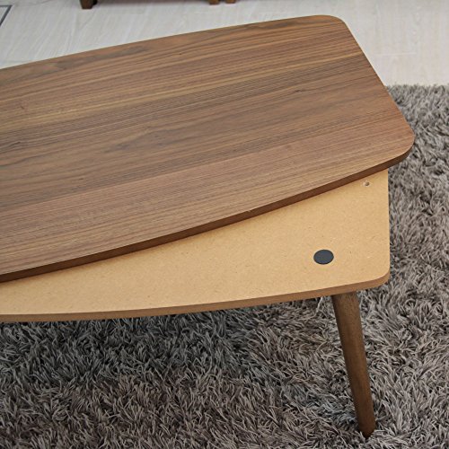 AZUMAYA Folding Legs Wooden Kotatsu Heater Table Walnut Brown ELFE