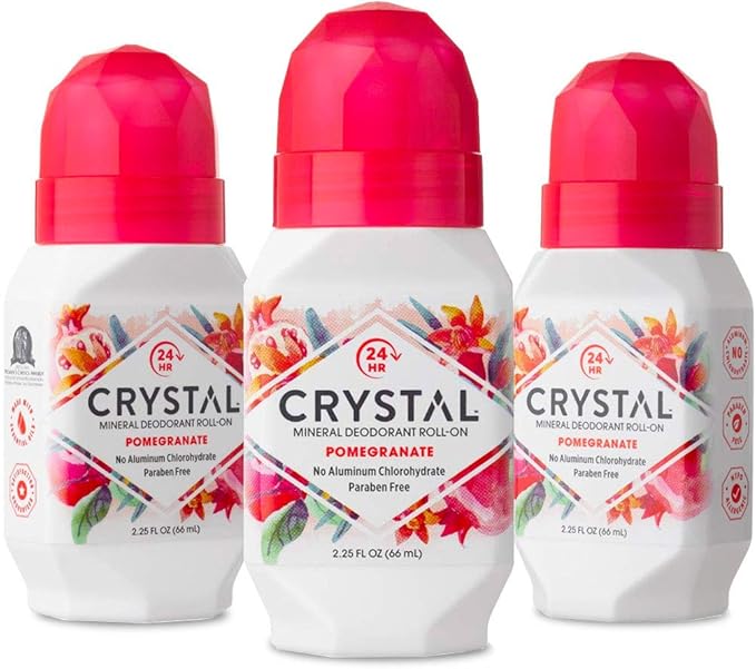 Crystal Deodorant Essence Roll On Pomegranate 2.25 oz. (3Pack