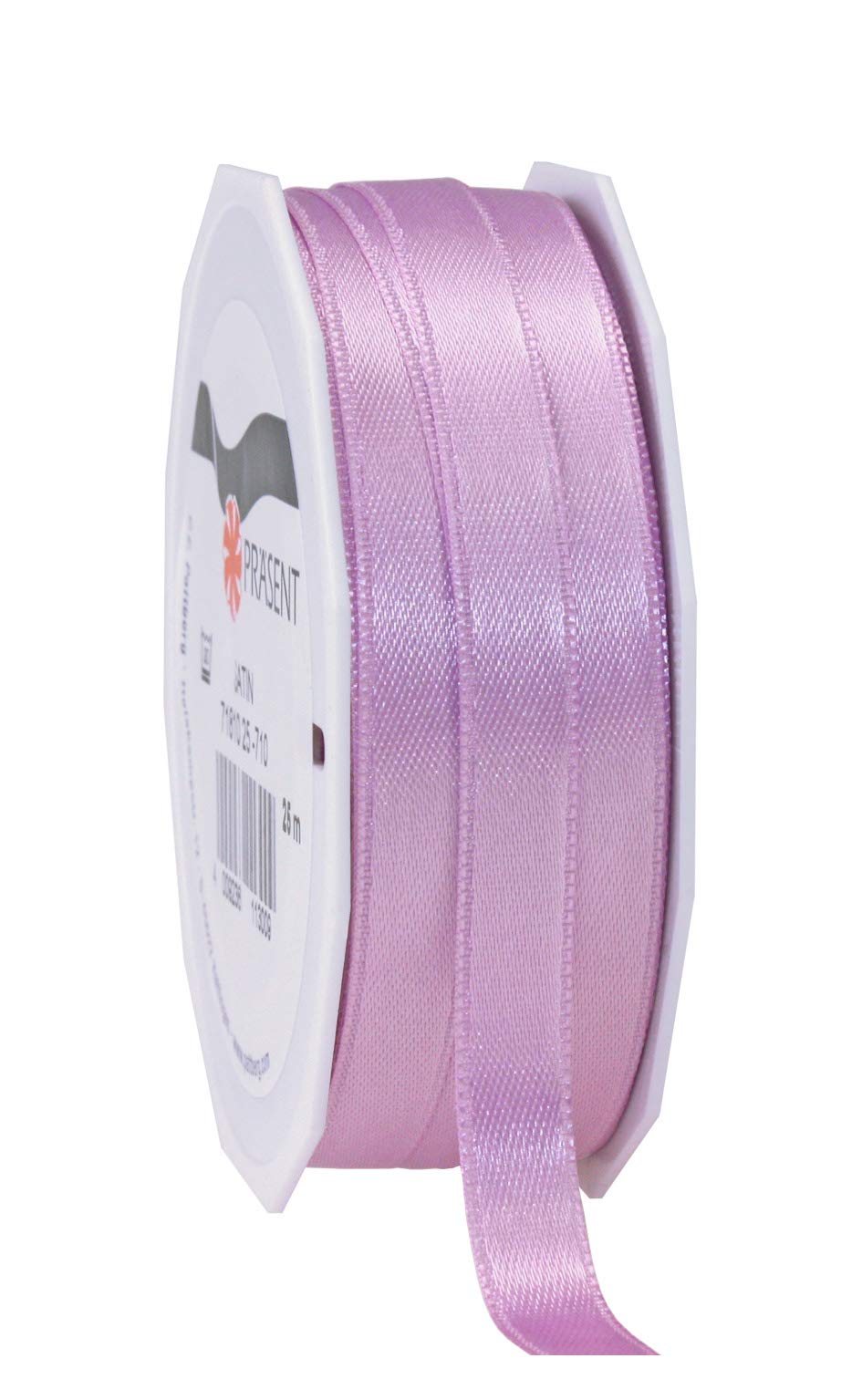 PRÄSENT C.E. Pattberg Satin lila, 27 Yards for Wrapping, 0.39 inches Width, Crafting, Decorative Ribbon for Gifts, for Every Occasion, polyester, Lilac, 10mm-25m — image 1