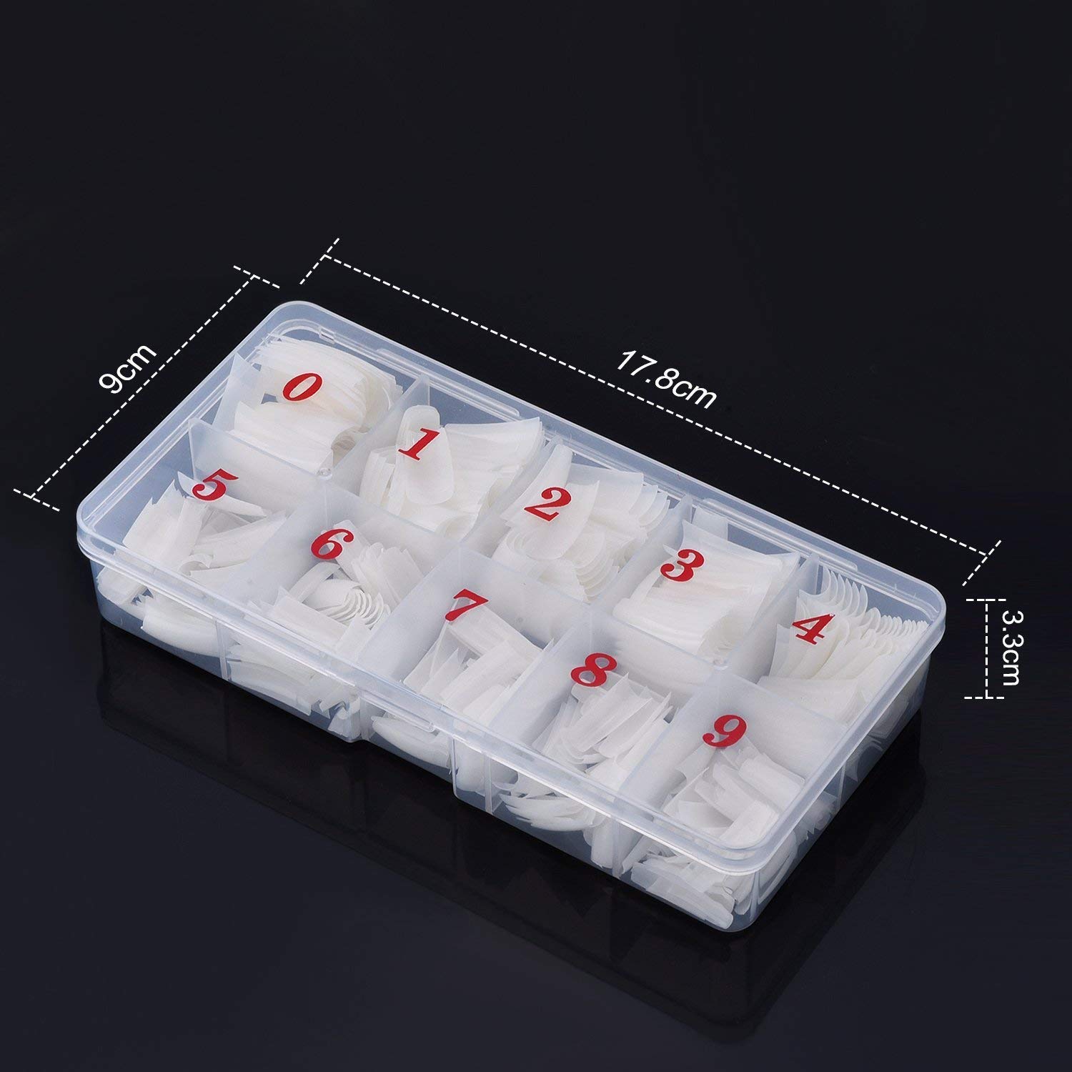 Beuniar Acrylic Nail Tips Natural 500Pcs French Artificial False Tip for Manicure Nails Art Salons & Home DIY - Image 4