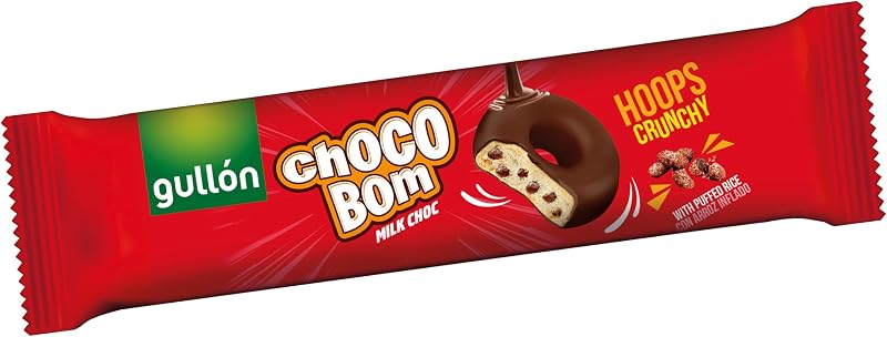 Choco Bom Hoops Bolachas de Chocolate de Leite 128g