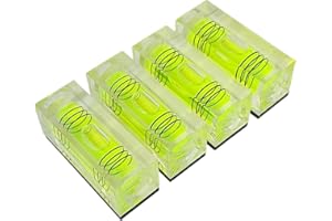 YMGBHNKJLS 4Pcs Magnetic High Precision Mini Level Bubble 40x15x17mm Small Bubble Spirit Levels Three Line Horizontal Level
